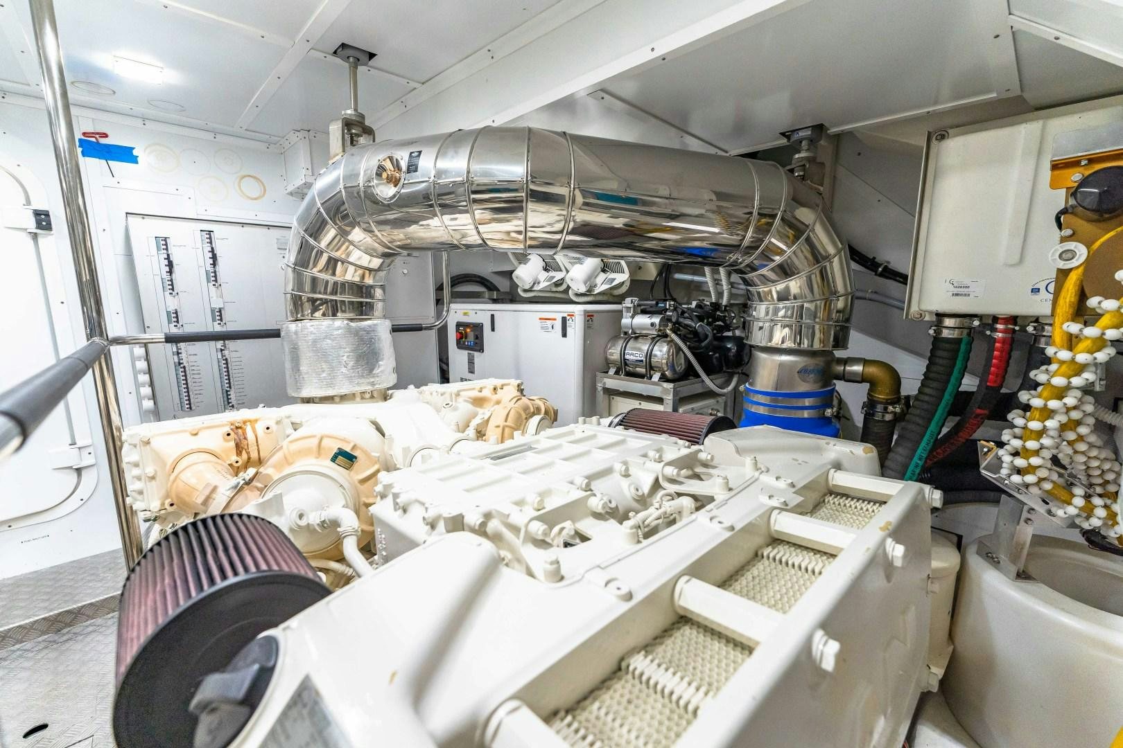 a large factory with several machines aboard MONTE CARLO Yacht for Sale