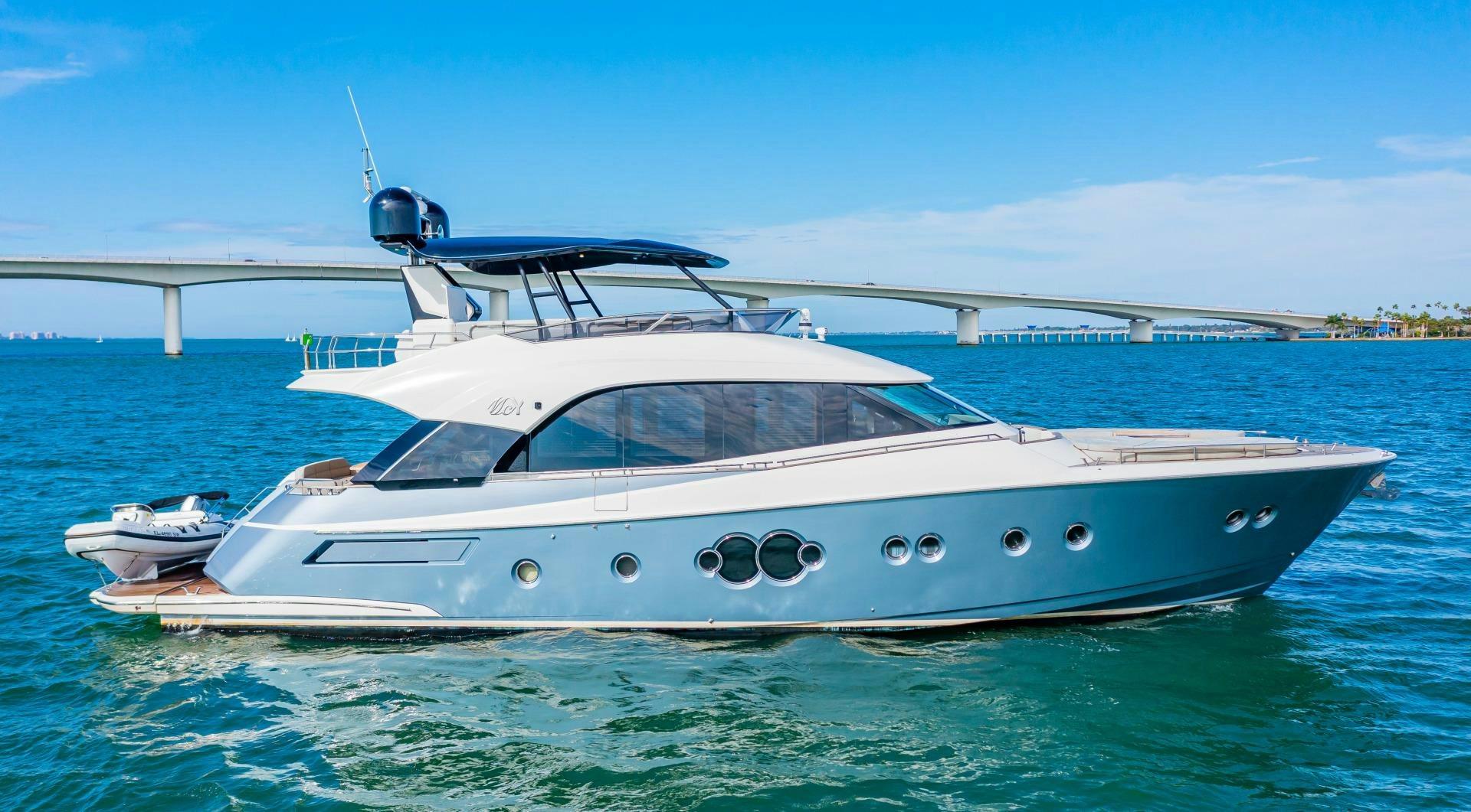a white yacht in the water aboard MONTE CARLO Yacht for Sale