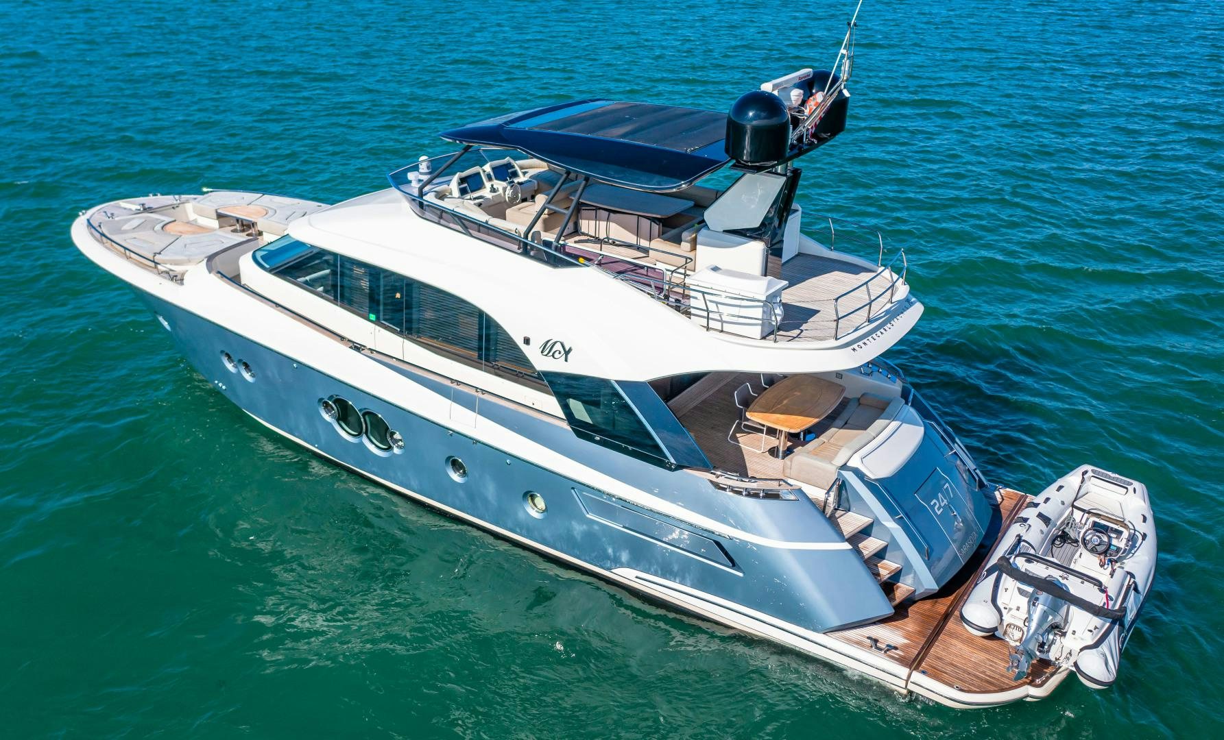 a boat on the water aboard MONTE CARLO Yacht for Sale