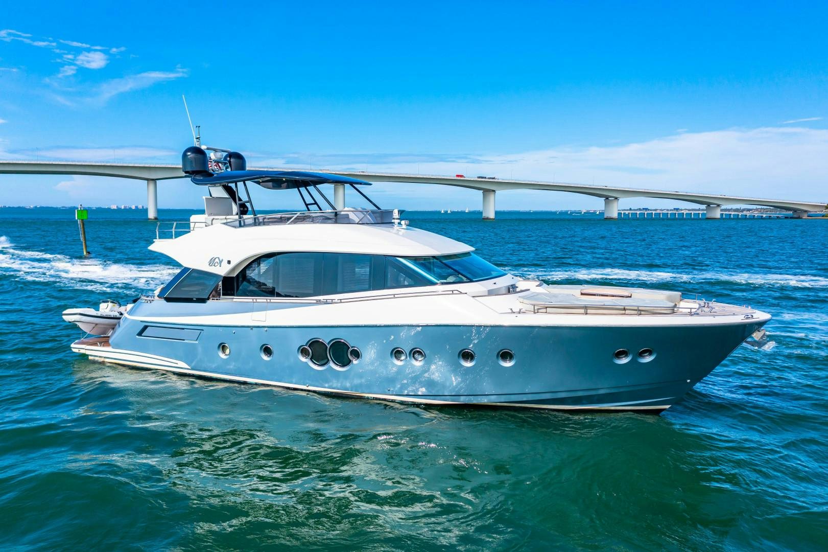 a white yacht in the water aboard MONTE CARLO Yacht for Sale