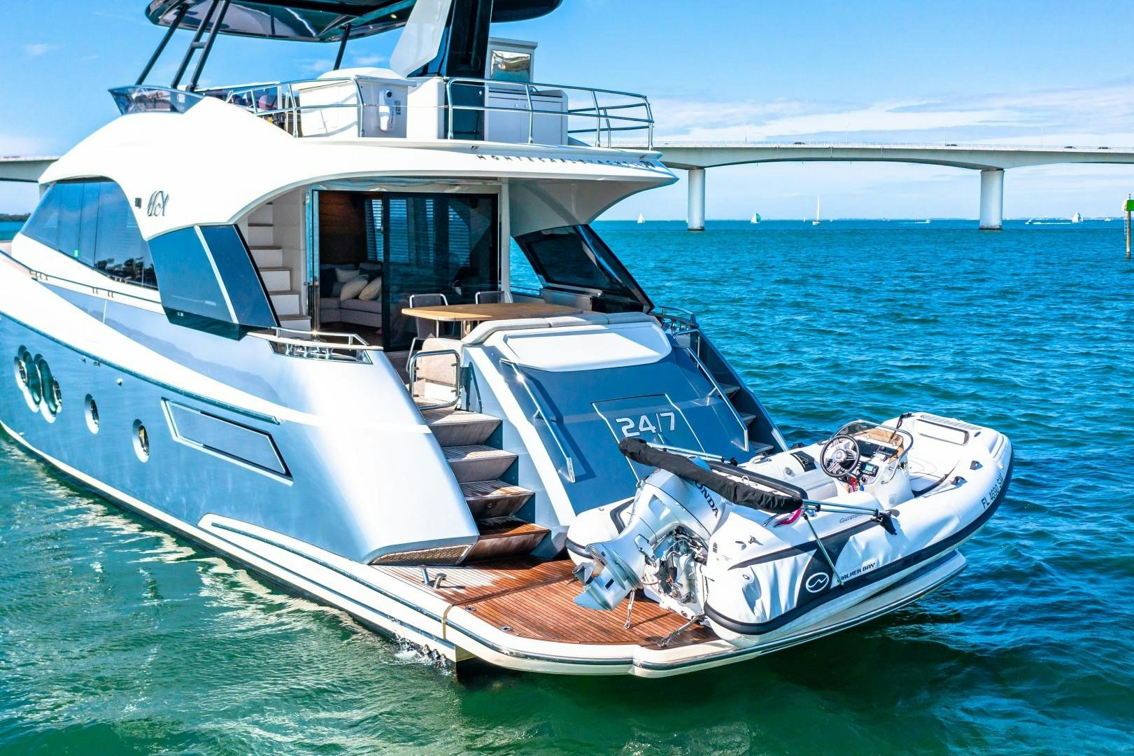a boat on the water aboard MONTE CARLO Yacht for Sale