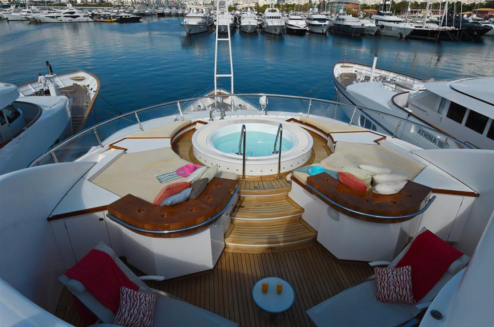 a boat is parked on the dock aboard AMORE MIO 2 Yacht for Sale