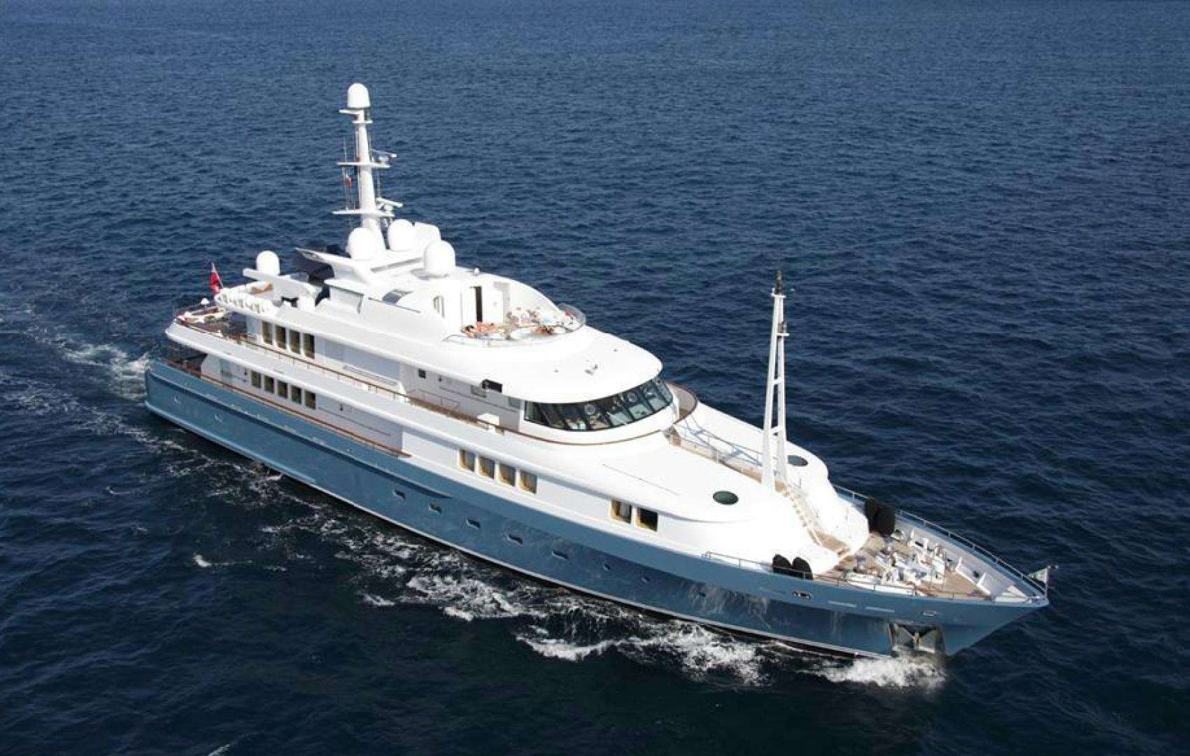 a large ship in the water aboard AMORE MIO 2 Yacht for Sale