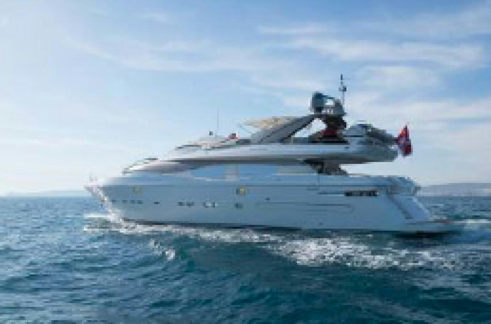 a military ship in the water aboard ALBATOR 2 Yacht for Sale