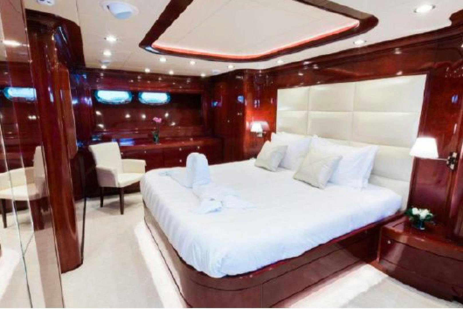 a bed in a room aboard ALBATOR 2 Yacht for Sale