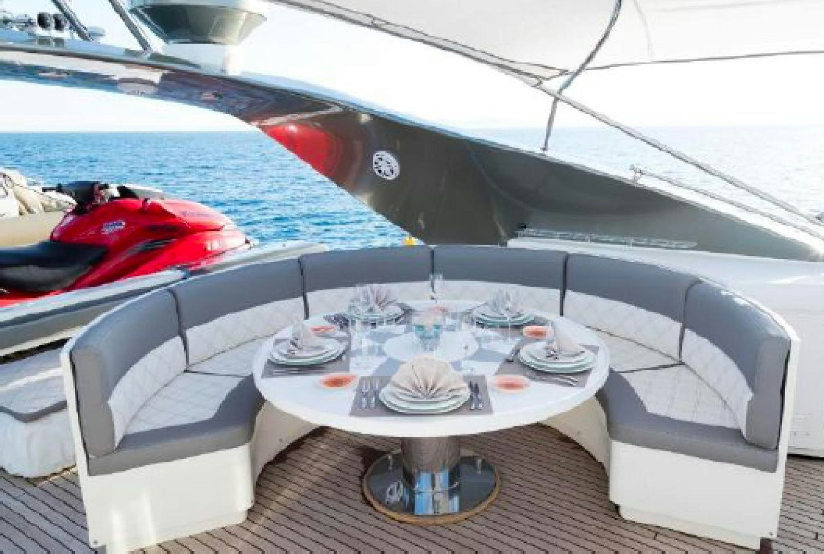 a table on a boat aboard ALBATOR 2 Yacht for Sale