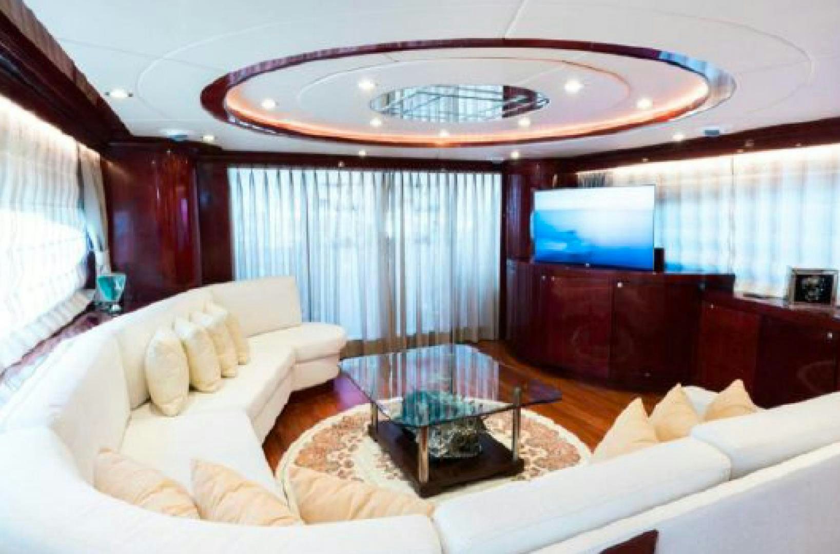 a room with a bed and a television aboard ALBATOR 2 Yacht for Sale