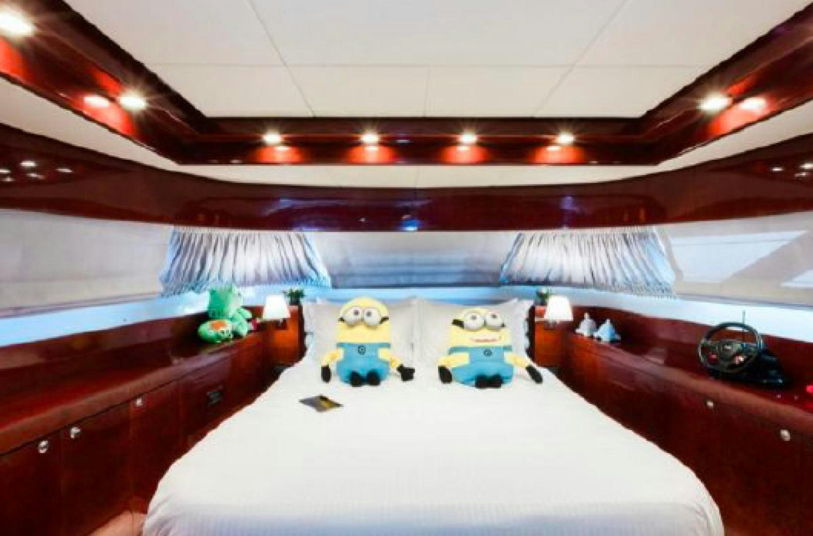 a group of toys on a bed aboard ALBATOR 2 Yacht for Sale