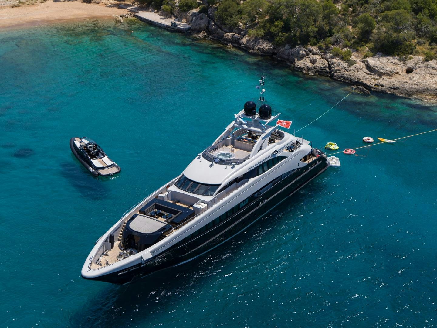 a boat on the water aboard BLISS Yacht for Charter