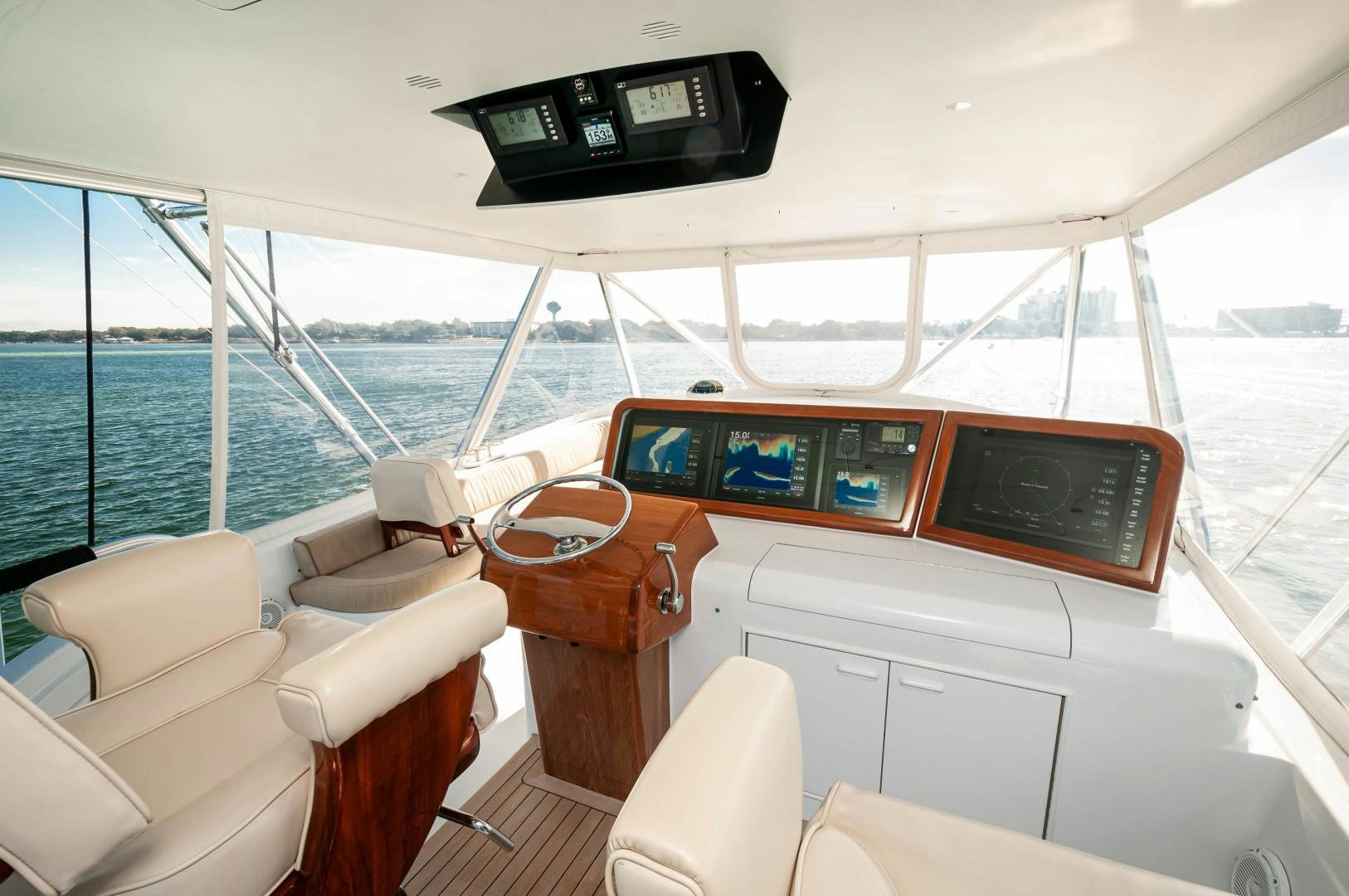 inside of a car aboard BANK ON Yacht for Sale