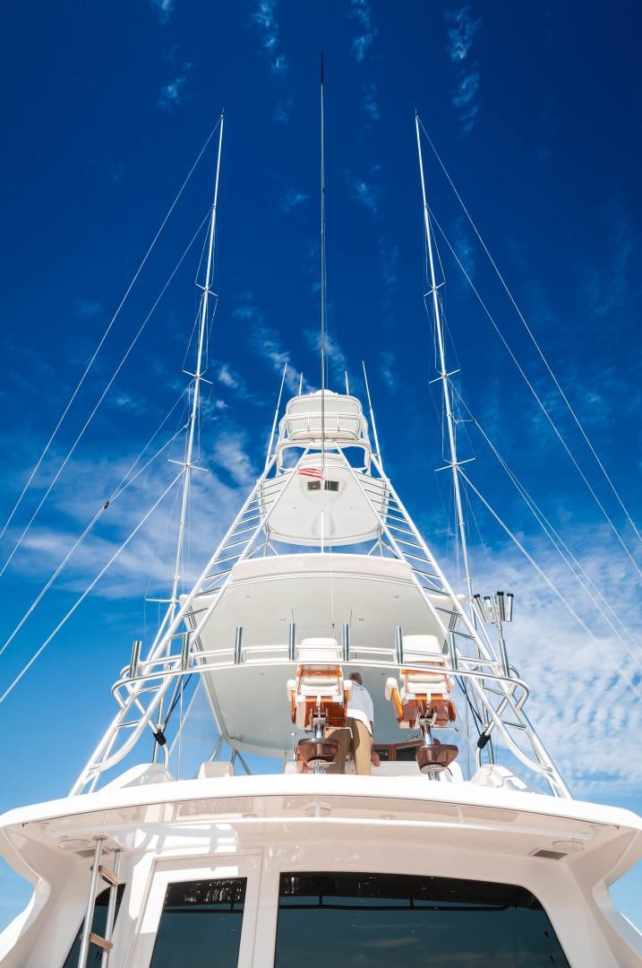 a white boat with wires aboard BANK ON Yacht for Sale