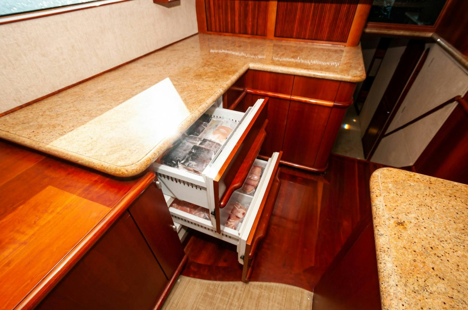 a box of tissues on a counter aboard BANK ON Yacht for Sale