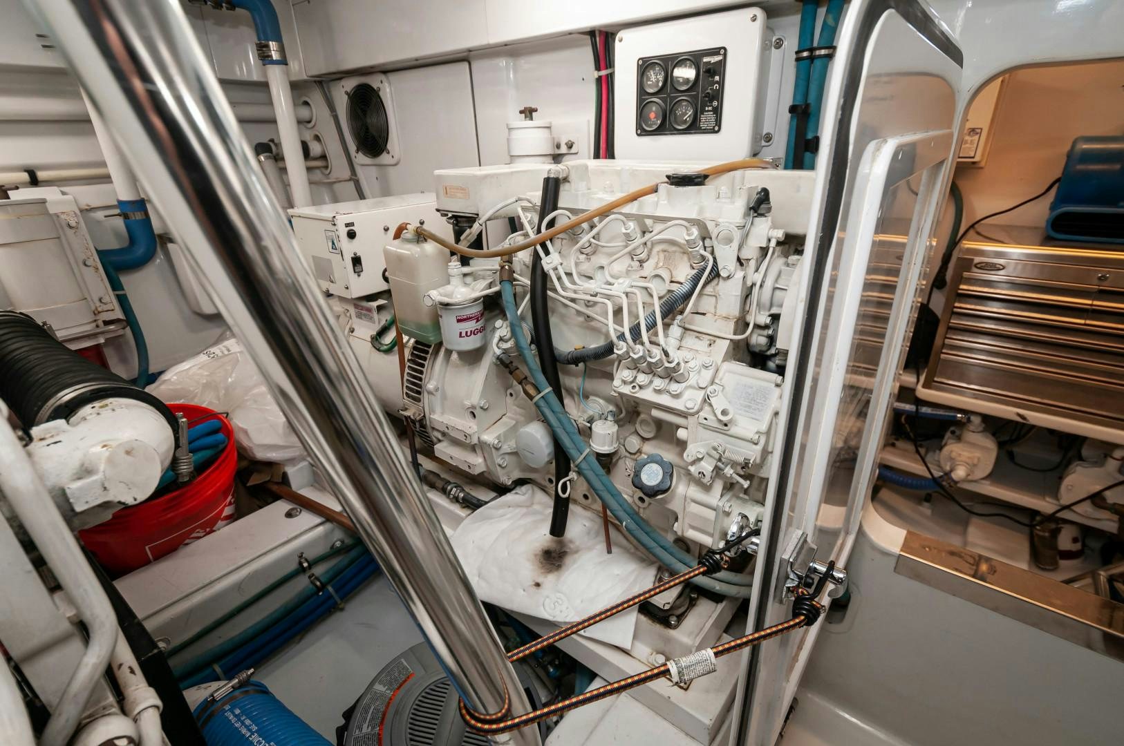 a close-up of a machine aboard BANK ON Yacht for Sale