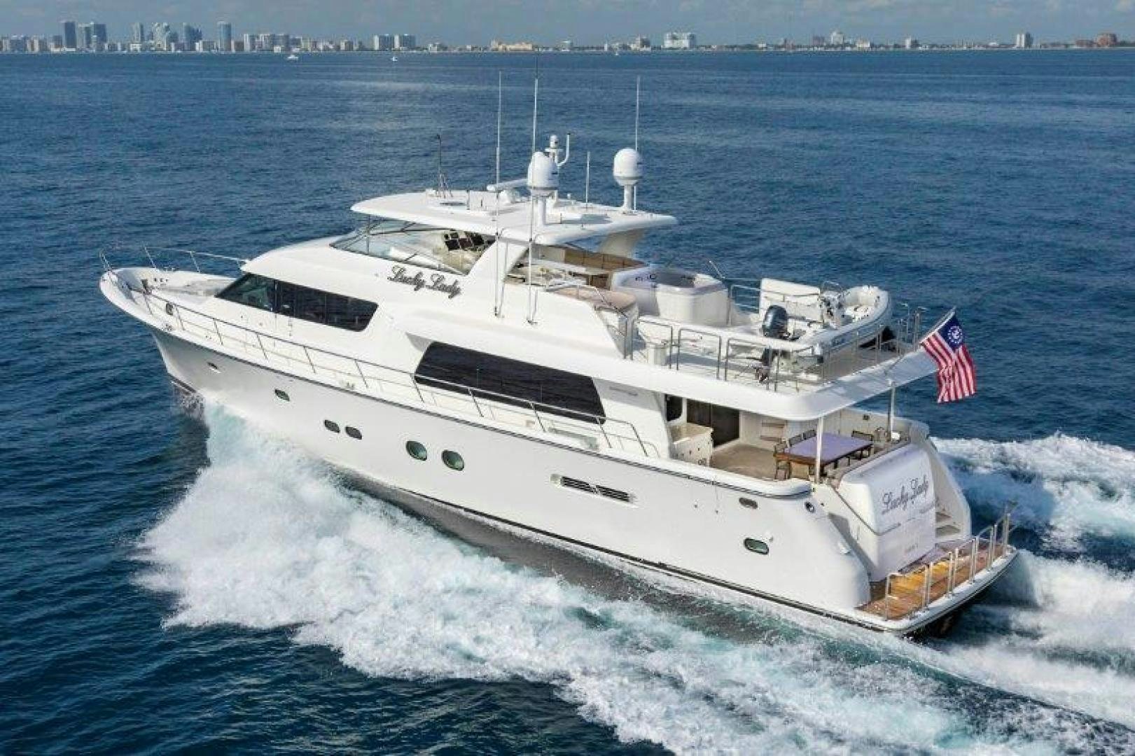 a large white ship aboard CHERRY BOMB Yacht for Sale
