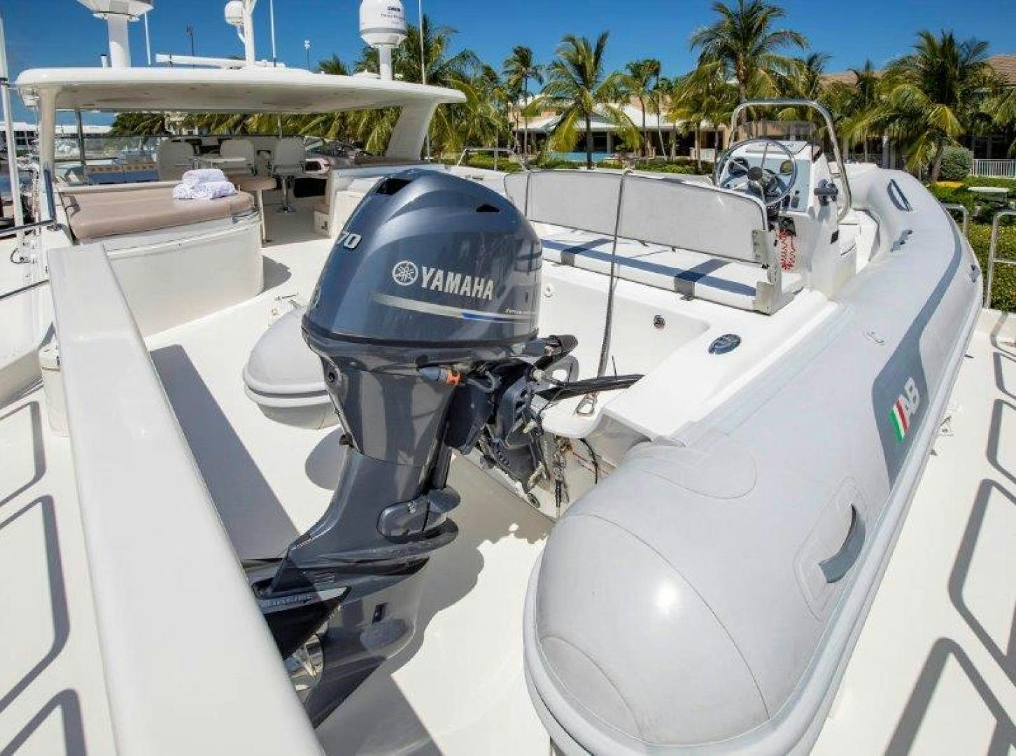 a plane with a propeller aboard CHERRY BOMB Yacht for Sale