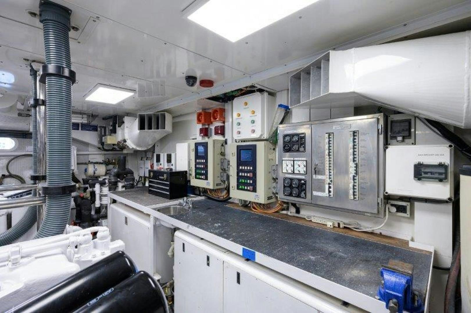 a room with machinery and equipment aboard VIRGINIA SEA Yacht for Sale