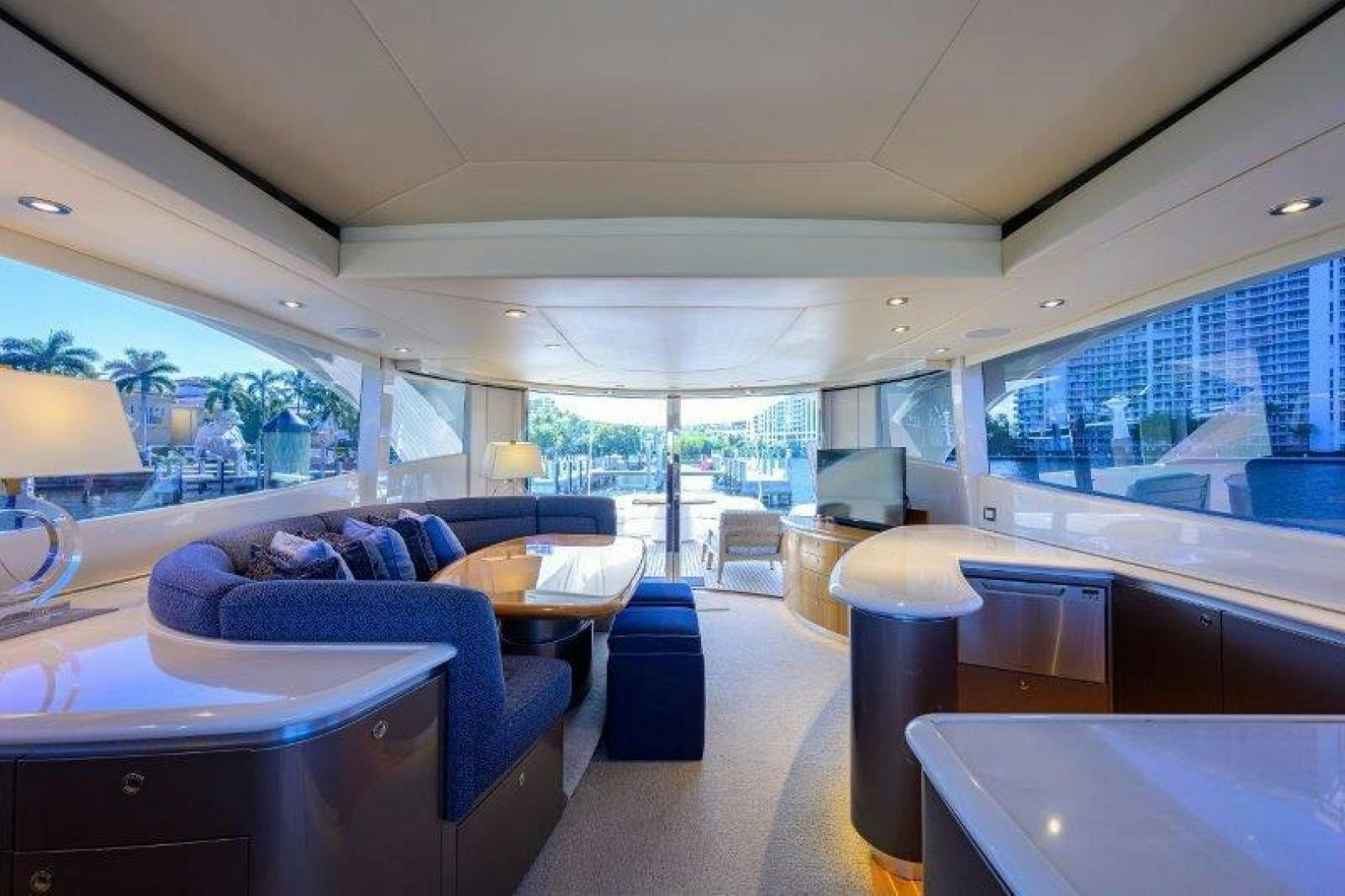 a room with a couch and a table aboard VIRGINIA SEA Yacht for Sale