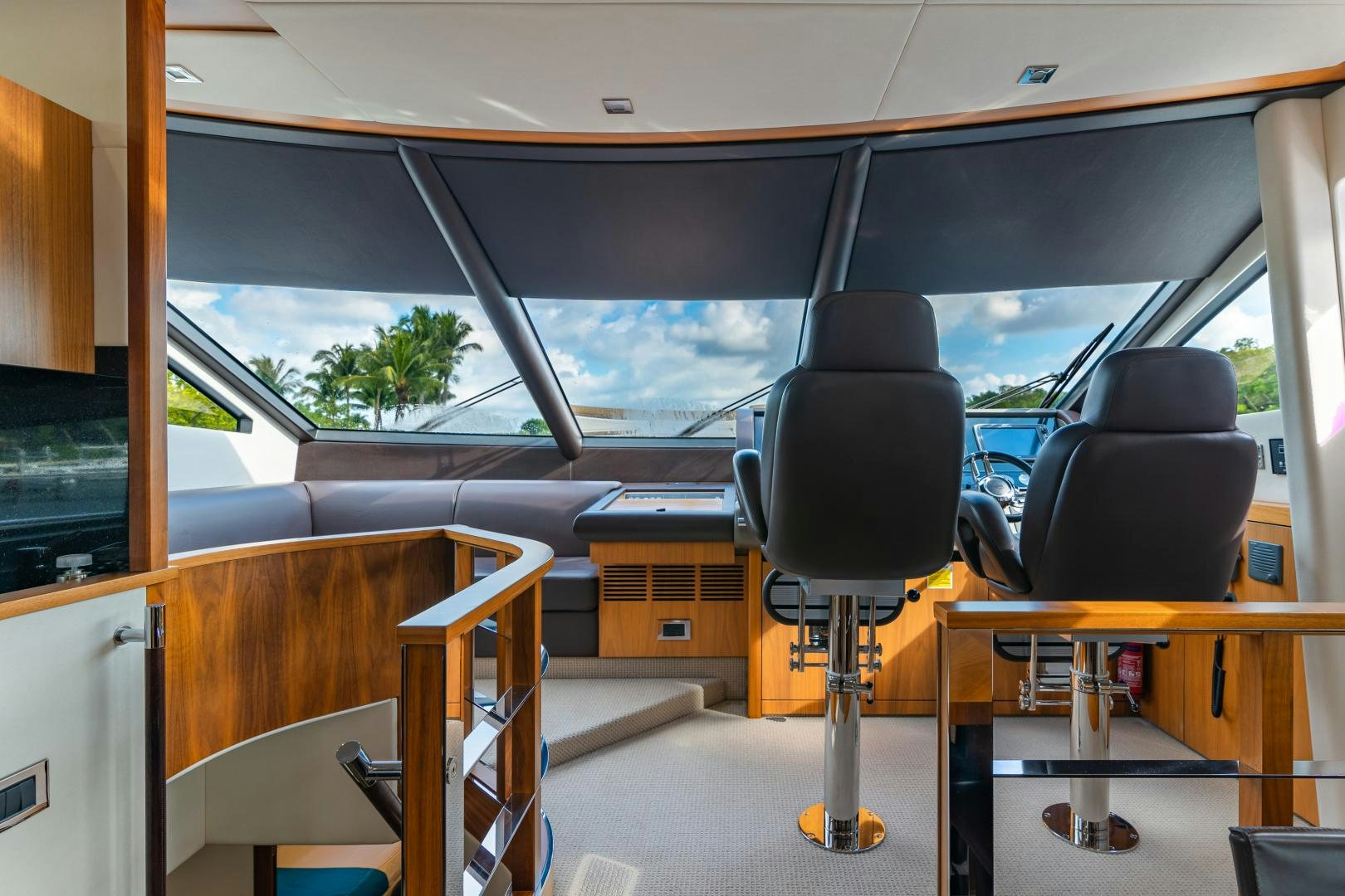 inside of a vehicle aboard SOL Y LUNA Yacht for Sale