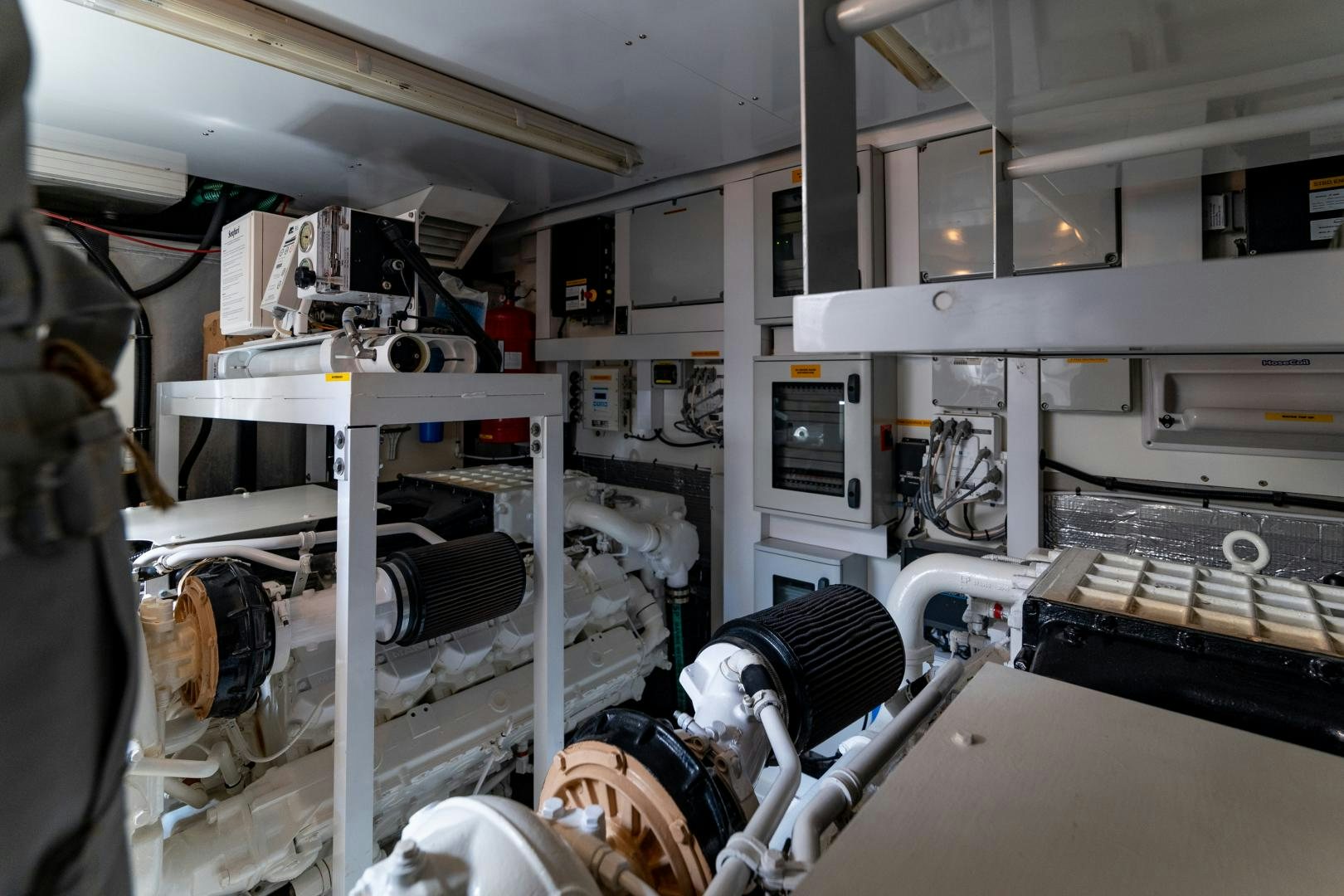 a room with several machines aboard SOL Y LUNA Yacht for Sale