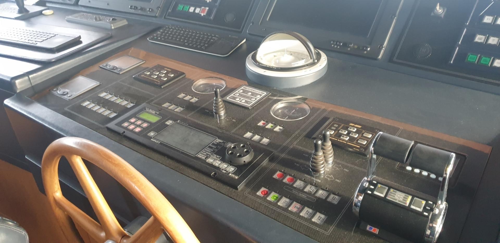 the inside of a cockpit aboard TIGRA Yacht for Sale