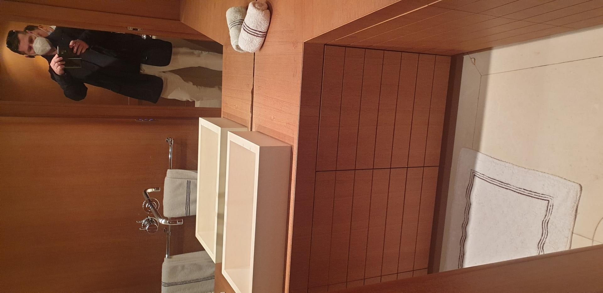 a person standing in a room aboard TIGRA Yacht for Sale