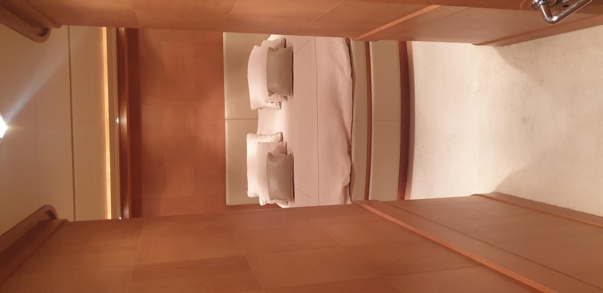 a bathroom with a towel on the wall aboard TIGRA Yacht for Sale