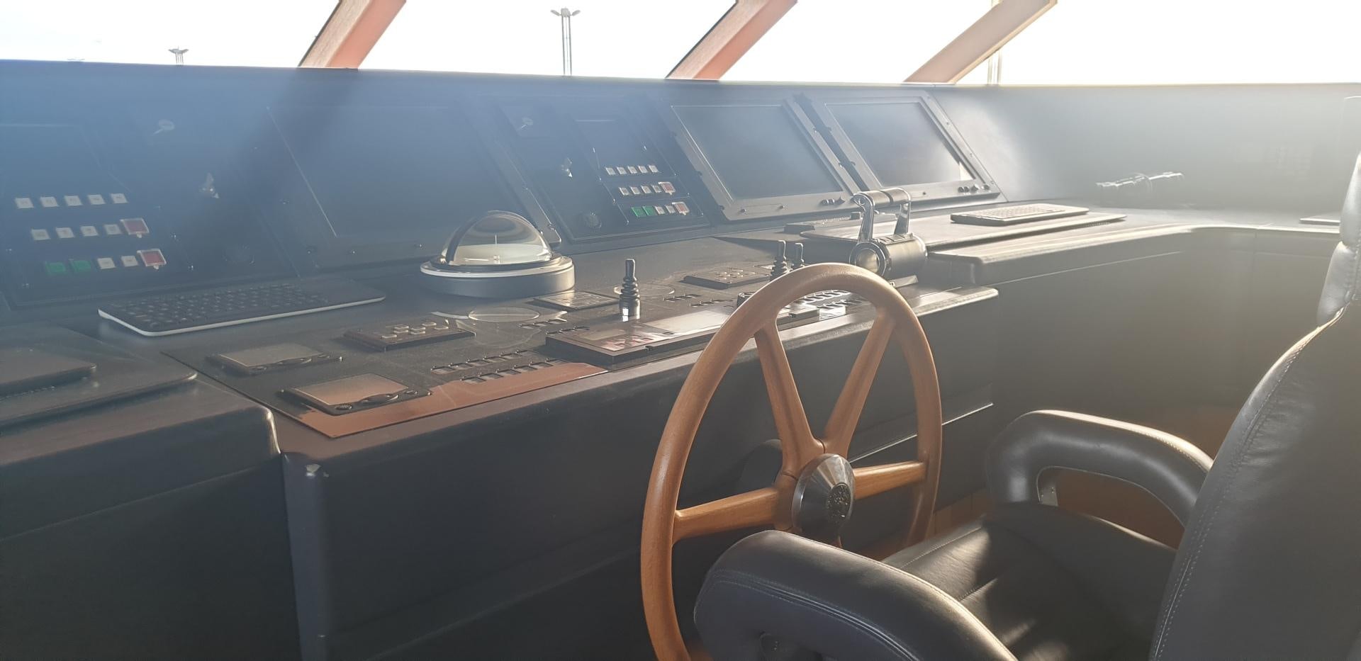 the inside of a car aboard TIGRA Yacht for Sale