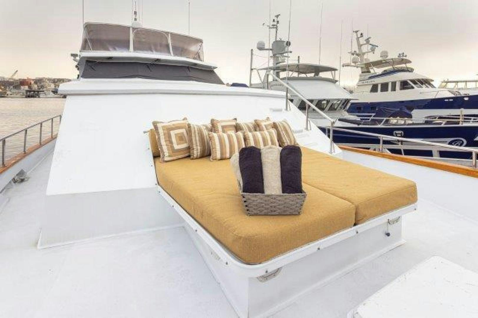 a boat with a brown cover aboard ANDIAMO Yacht for Sale