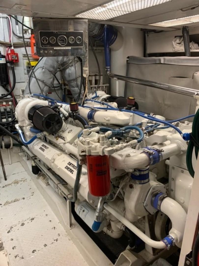 a machine with a red and blue label aboard ANDIAMO Yacht for Sale