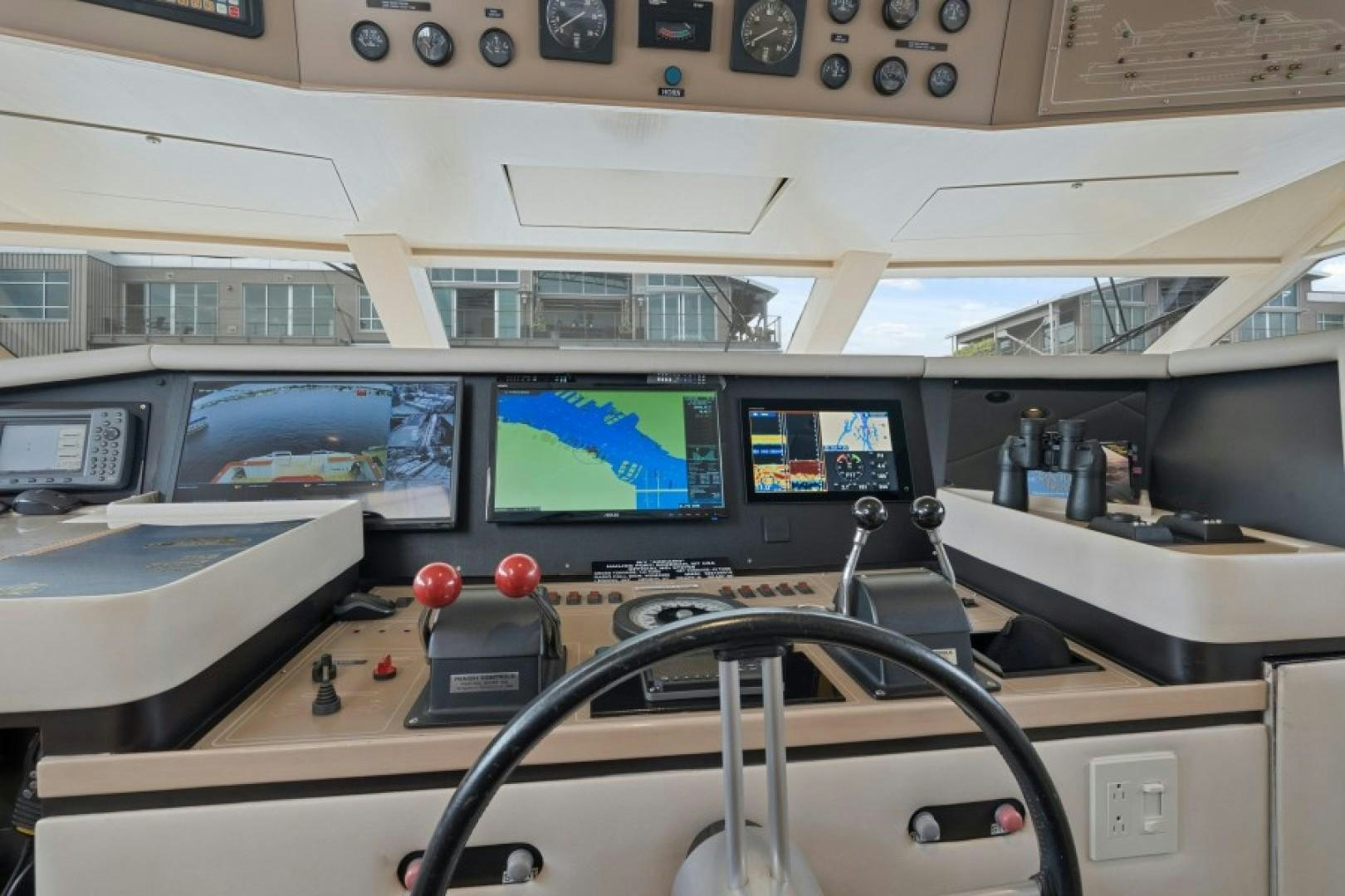 inside of a control room aboard ANDIAMO Yacht for Sale