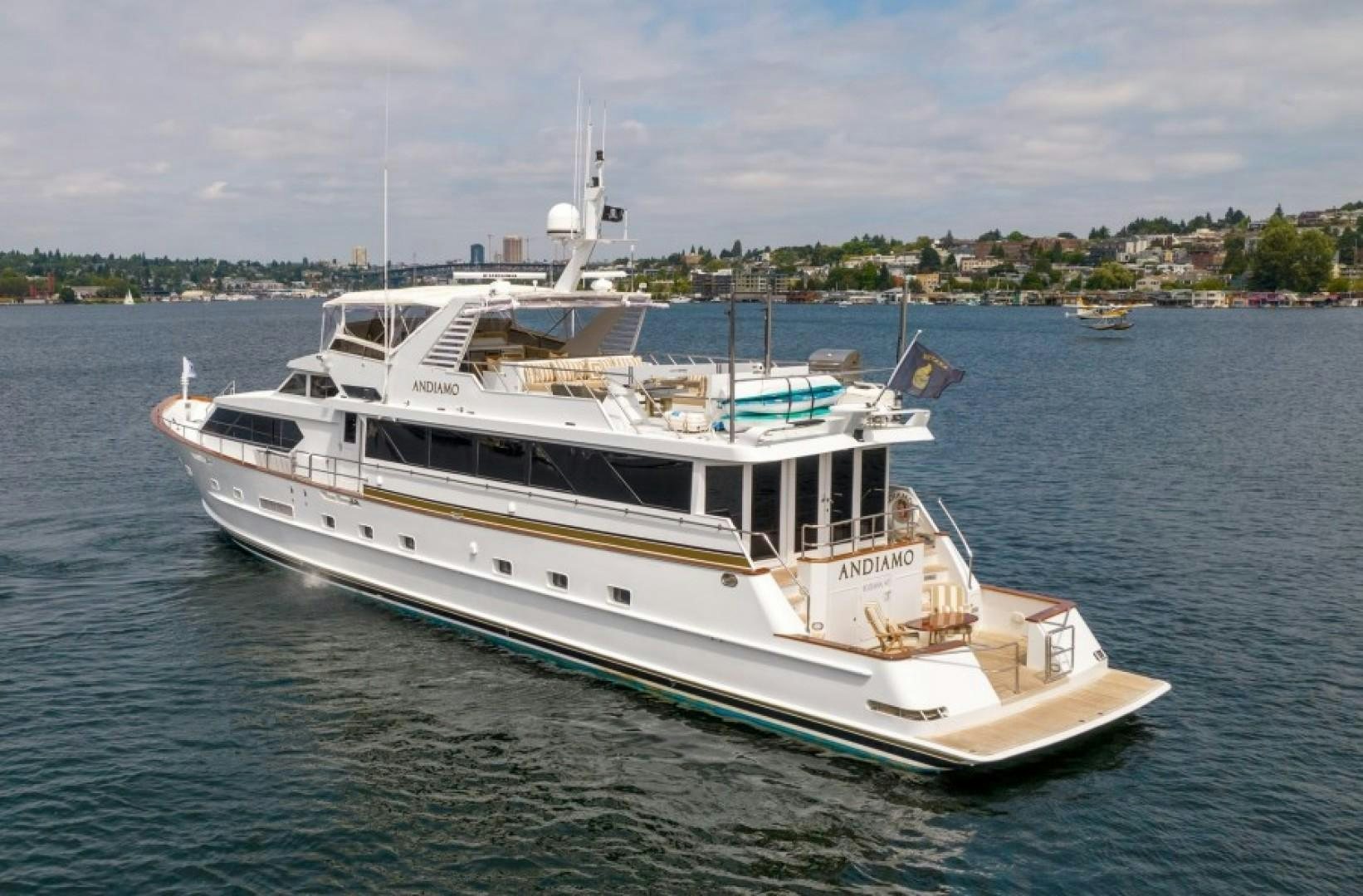 a boat on the water aboard ANDIAMO Yacht for Sale