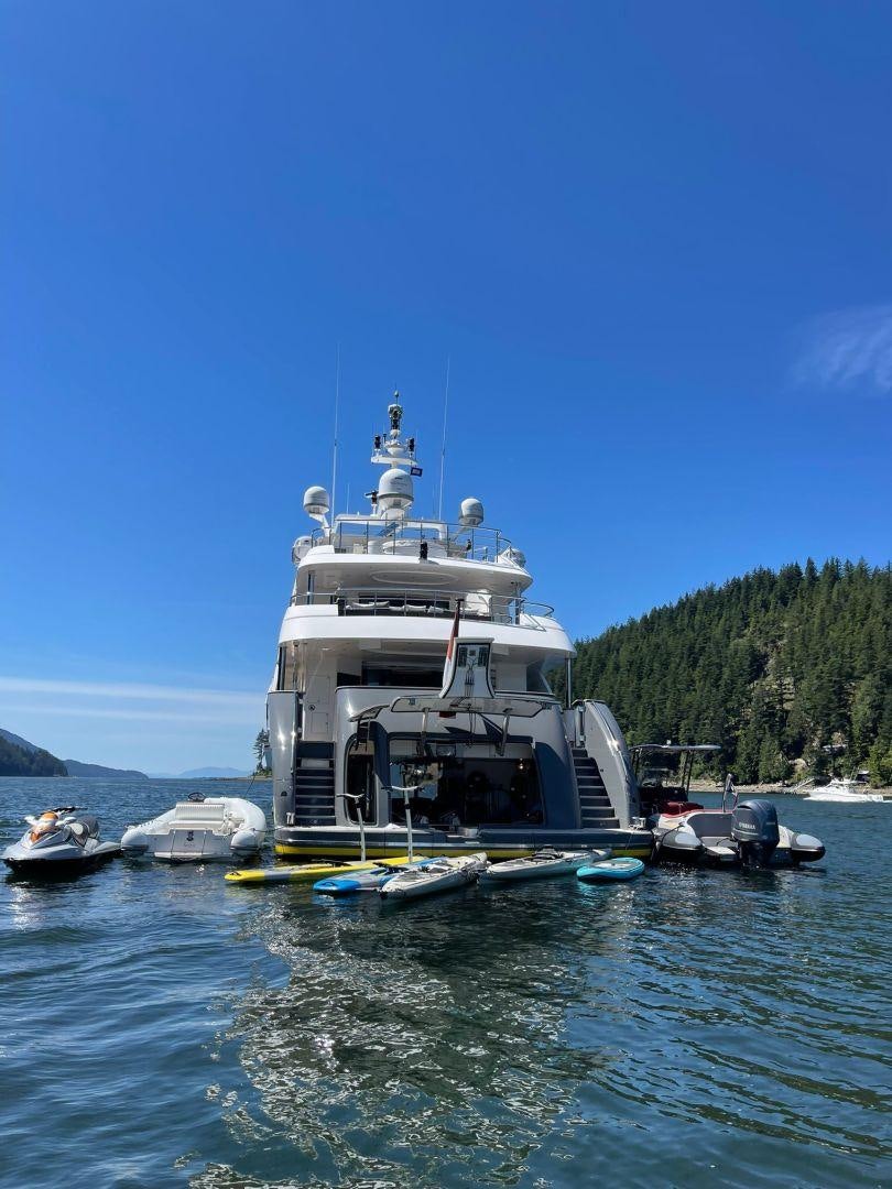 a large boat in the water aboard STAY SALTY Yacht for Sale