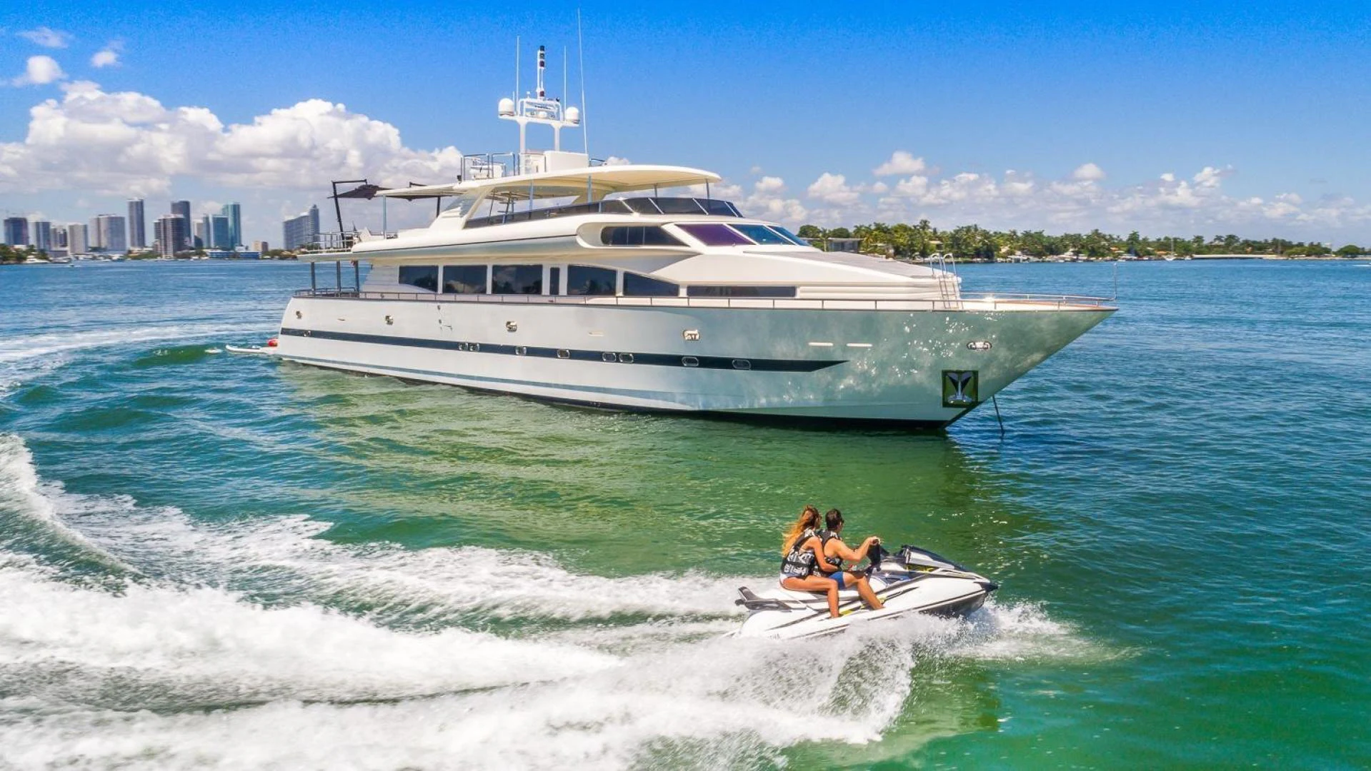 a boat with people on it aboard NIRVANA Yacht for Sale