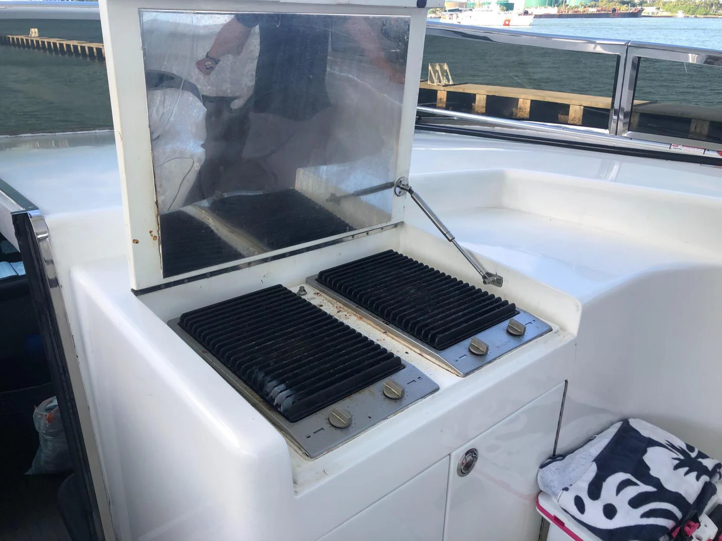 a car with a black keyboard aboard NIRVANA Yacht for Sale