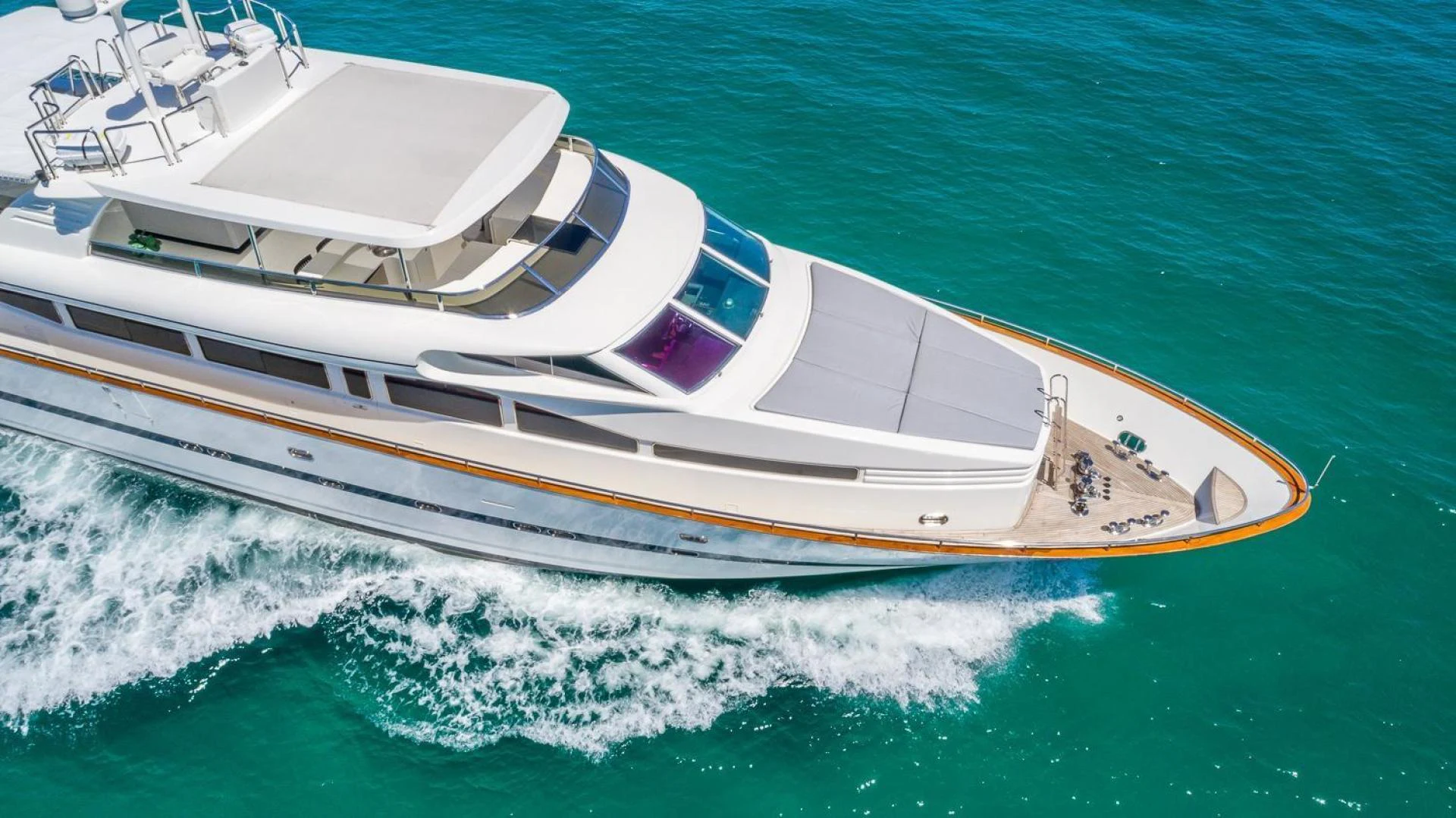 a boat on the water aboard NIRVANA Yacht for Sale