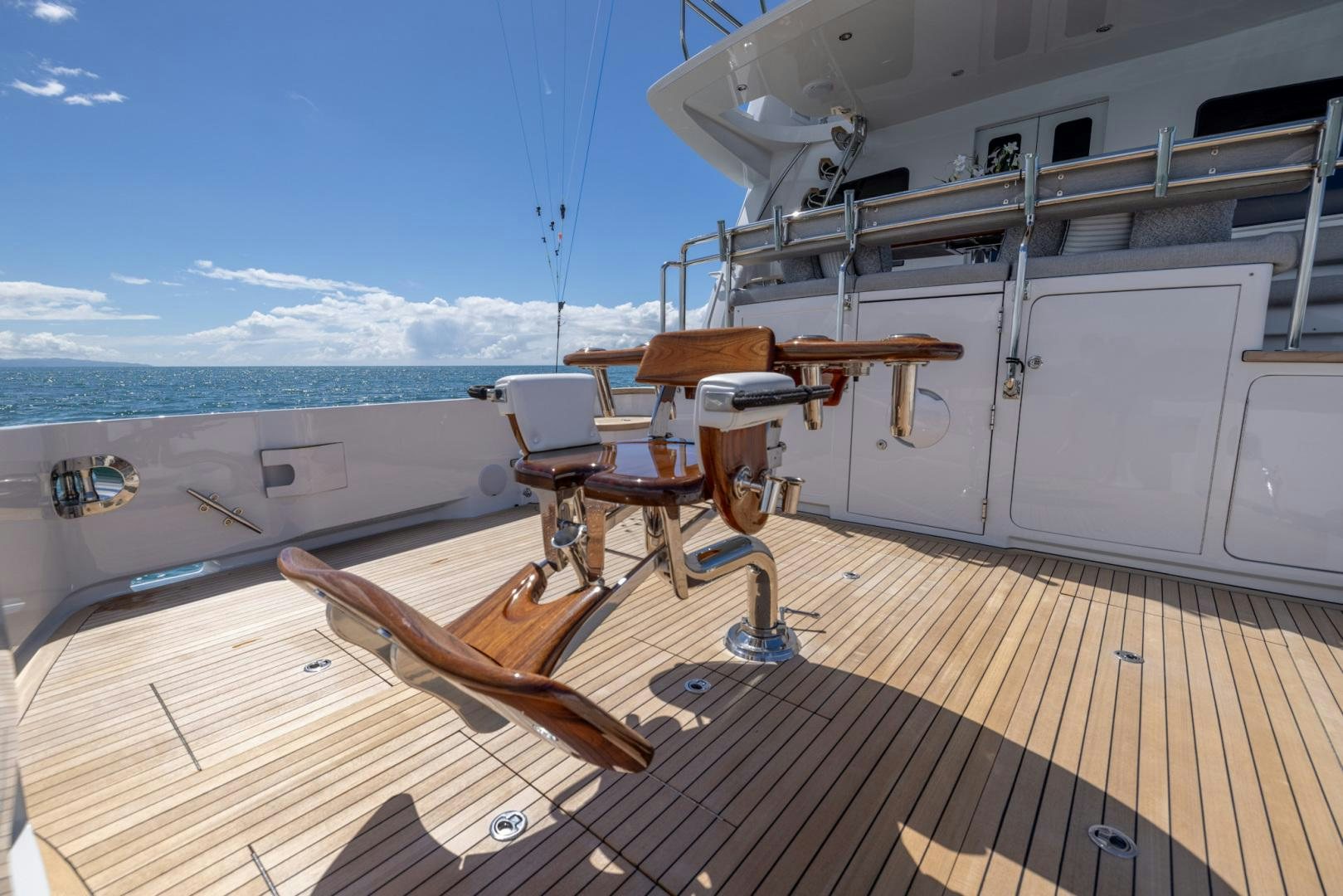 a deck with a boat on it aboard BONNY READ Yacht for Sale