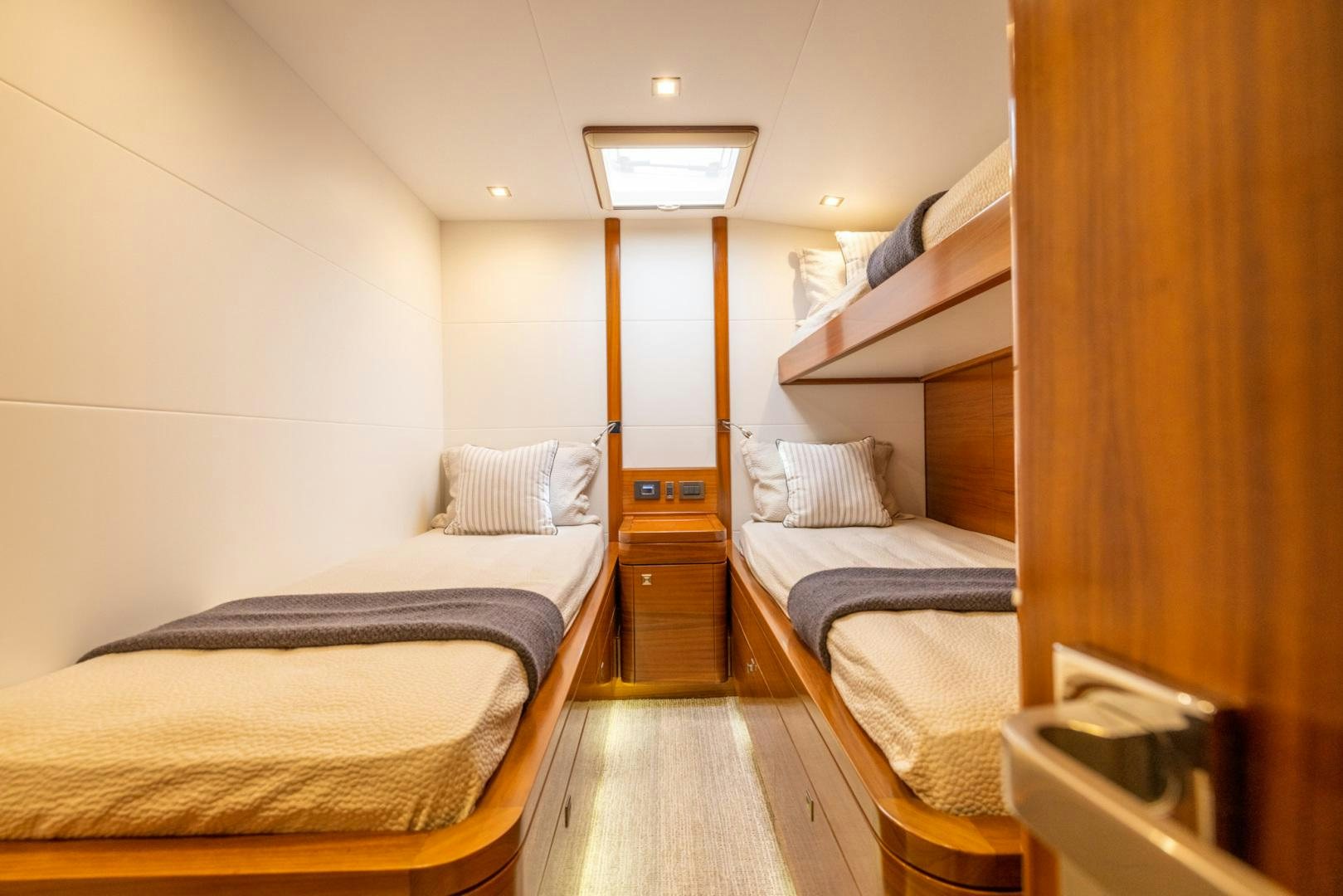 a room with two beds aboard BONNY READ Yacht for Sale