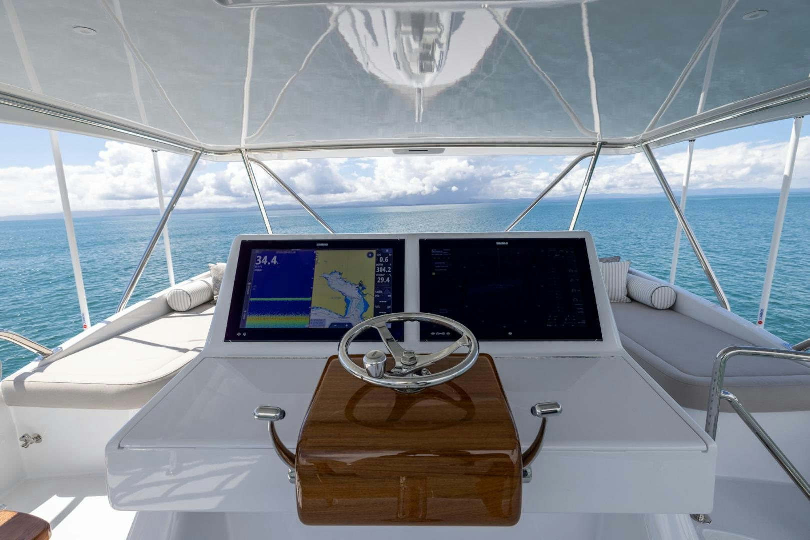 a boat with a laptop and a laptop on it aboard BONNY READ Yacht for Sale