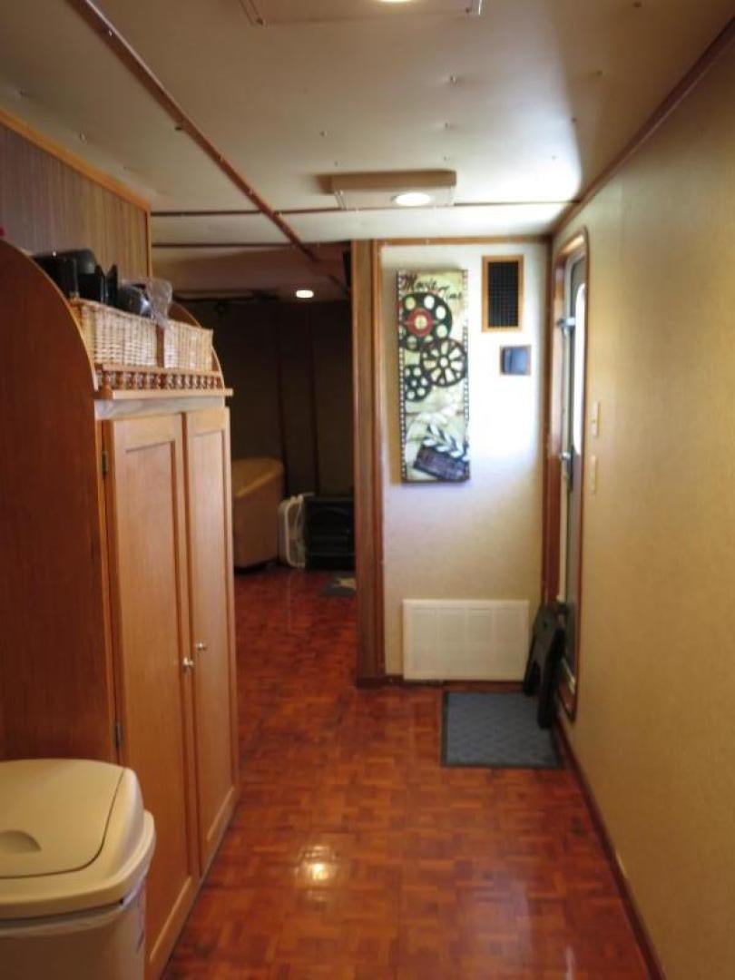 a bathroom with a tile floor aboard WANDERER Yacht for Sale