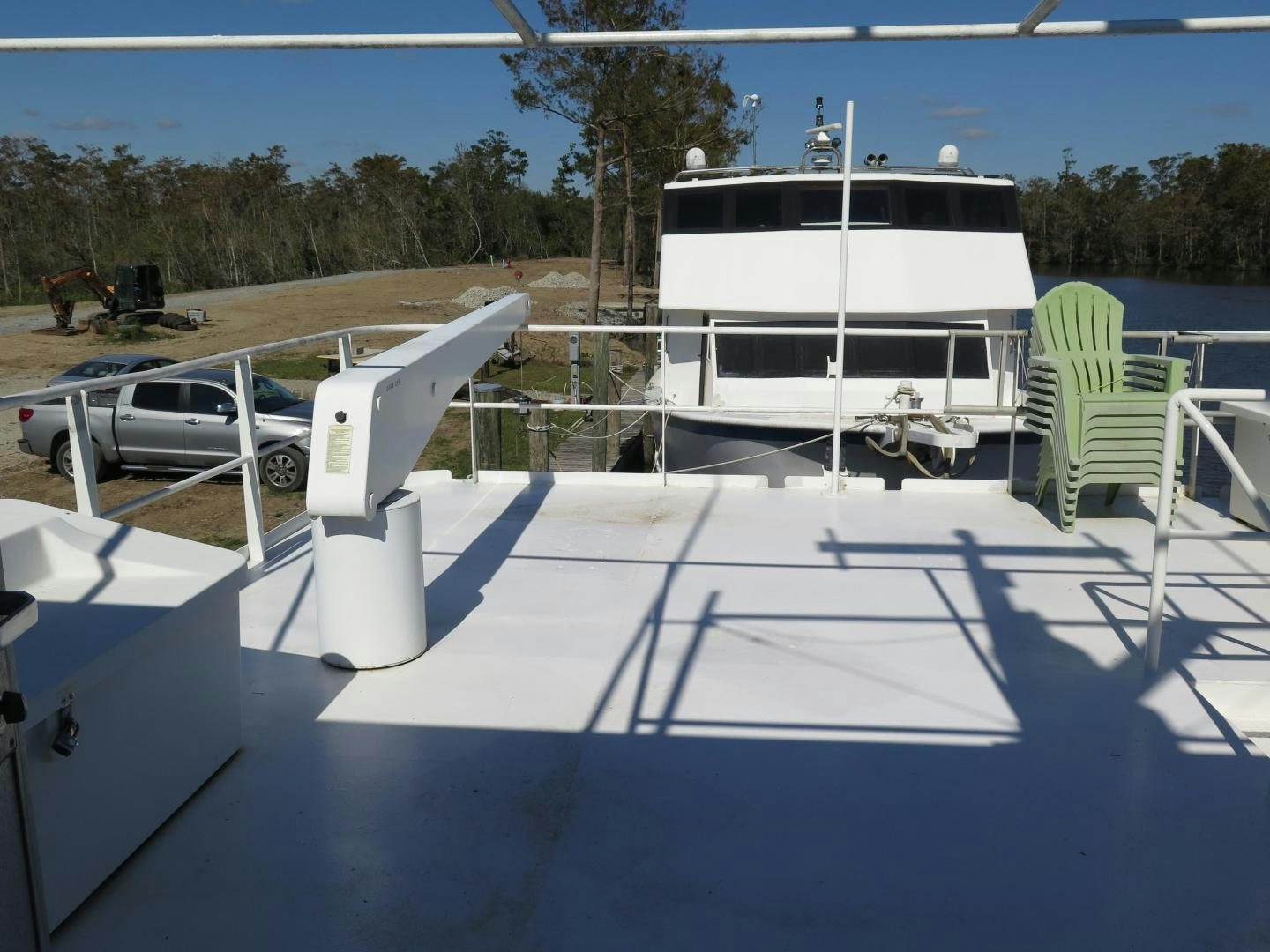 a boat on a deck aboard WANDERER Yacht for Sale