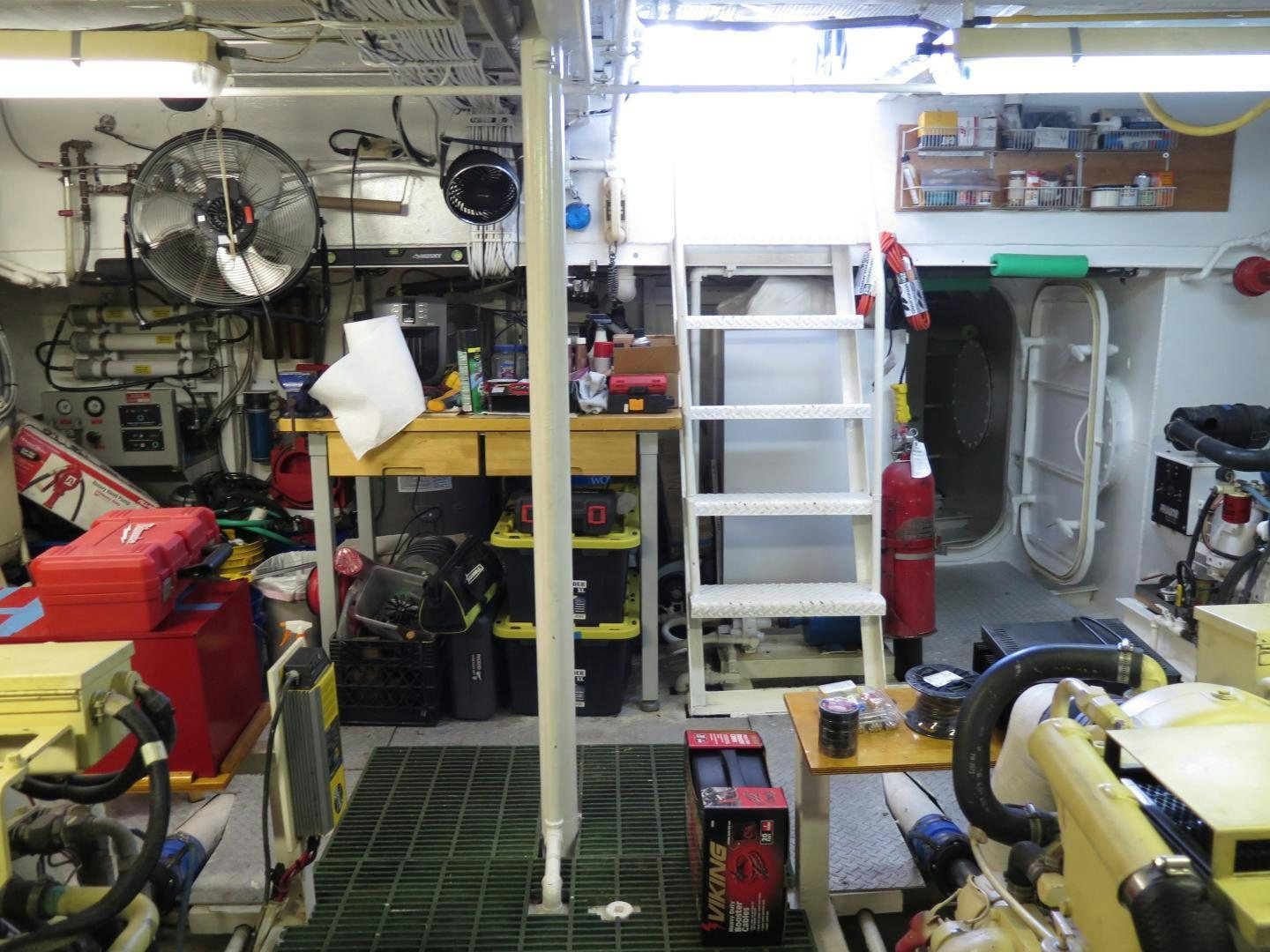 a room with machinery and equipment aboard WANDERER Yacht for Sale