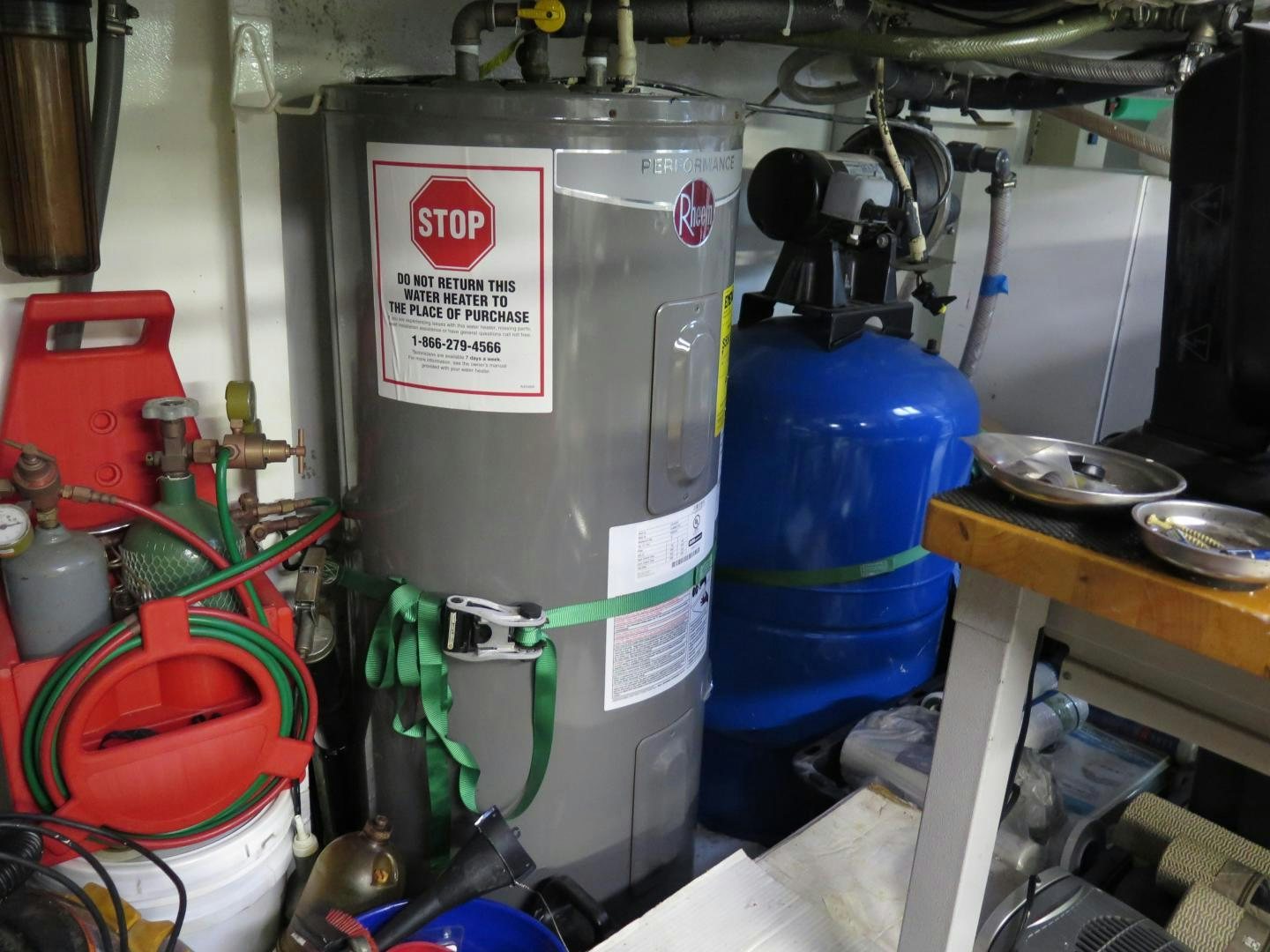 a machine in a room aboard WANDERER Yacht for Sale