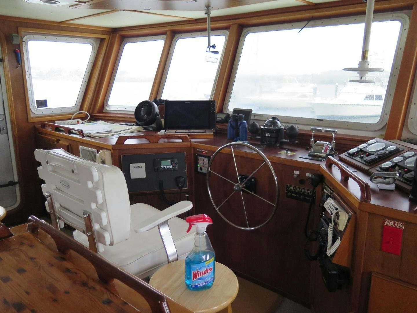 inside of a vehicle with a fan and other objects aboard WANDERER Yacht for Sale