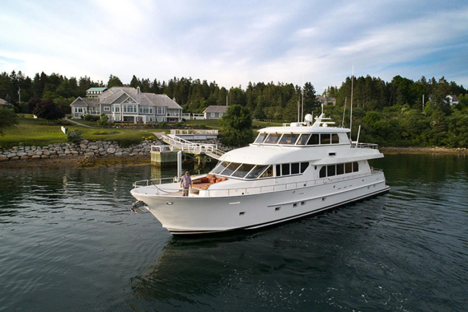 a boat on the water aboard RHAPSODY Yacht for Sale