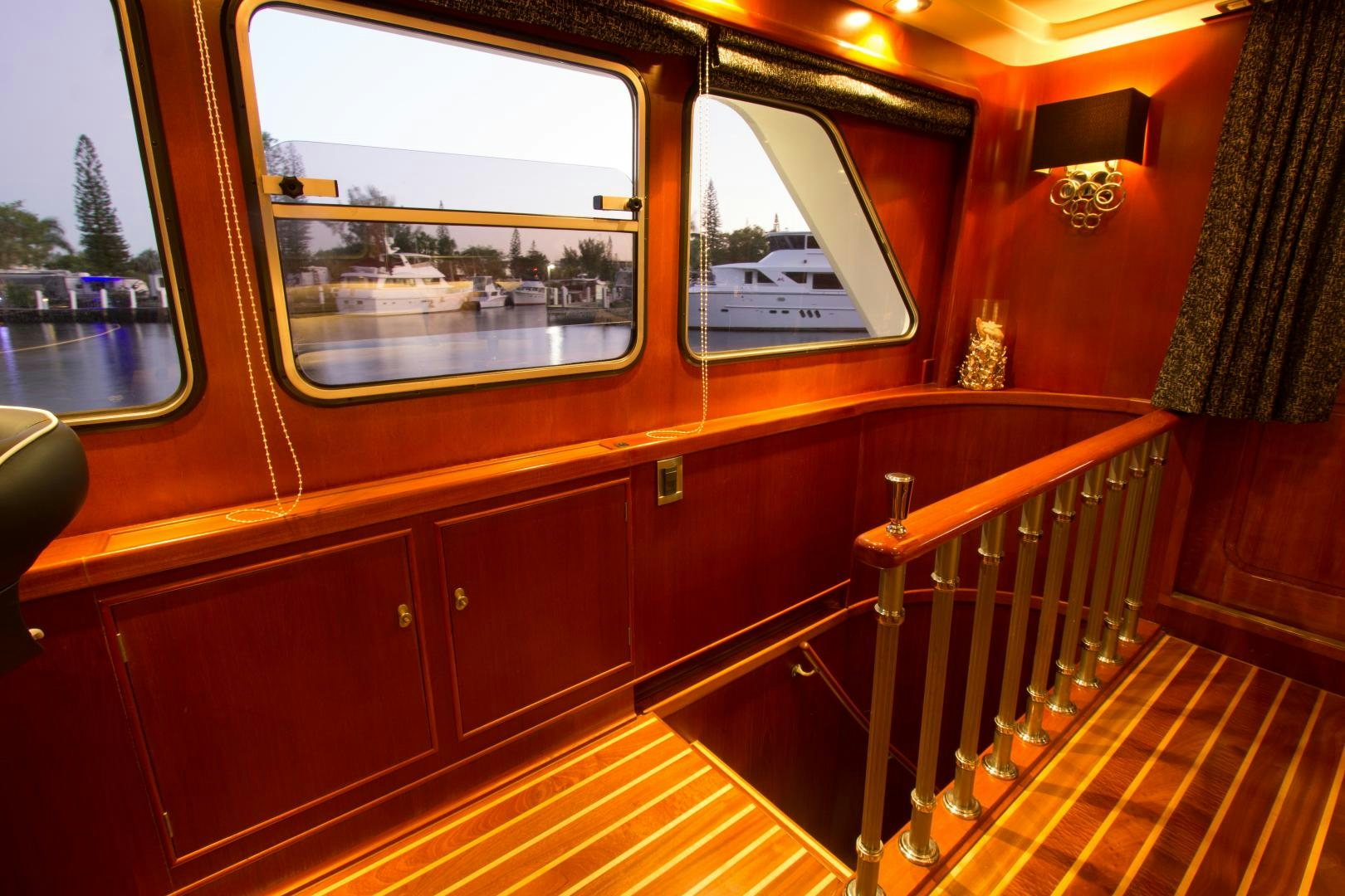 a train with a railing aboard SEAEO Yacht for Sale