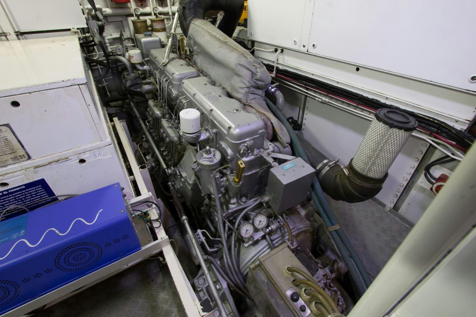 a machine with a large metal cylinder aboard SEAEO Yacht for Sale