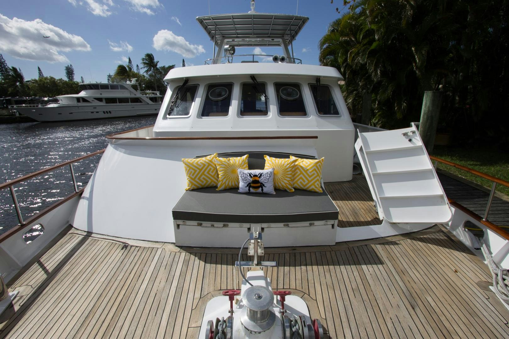 a boat on a deck aboard SEAEO Yacht for Sale