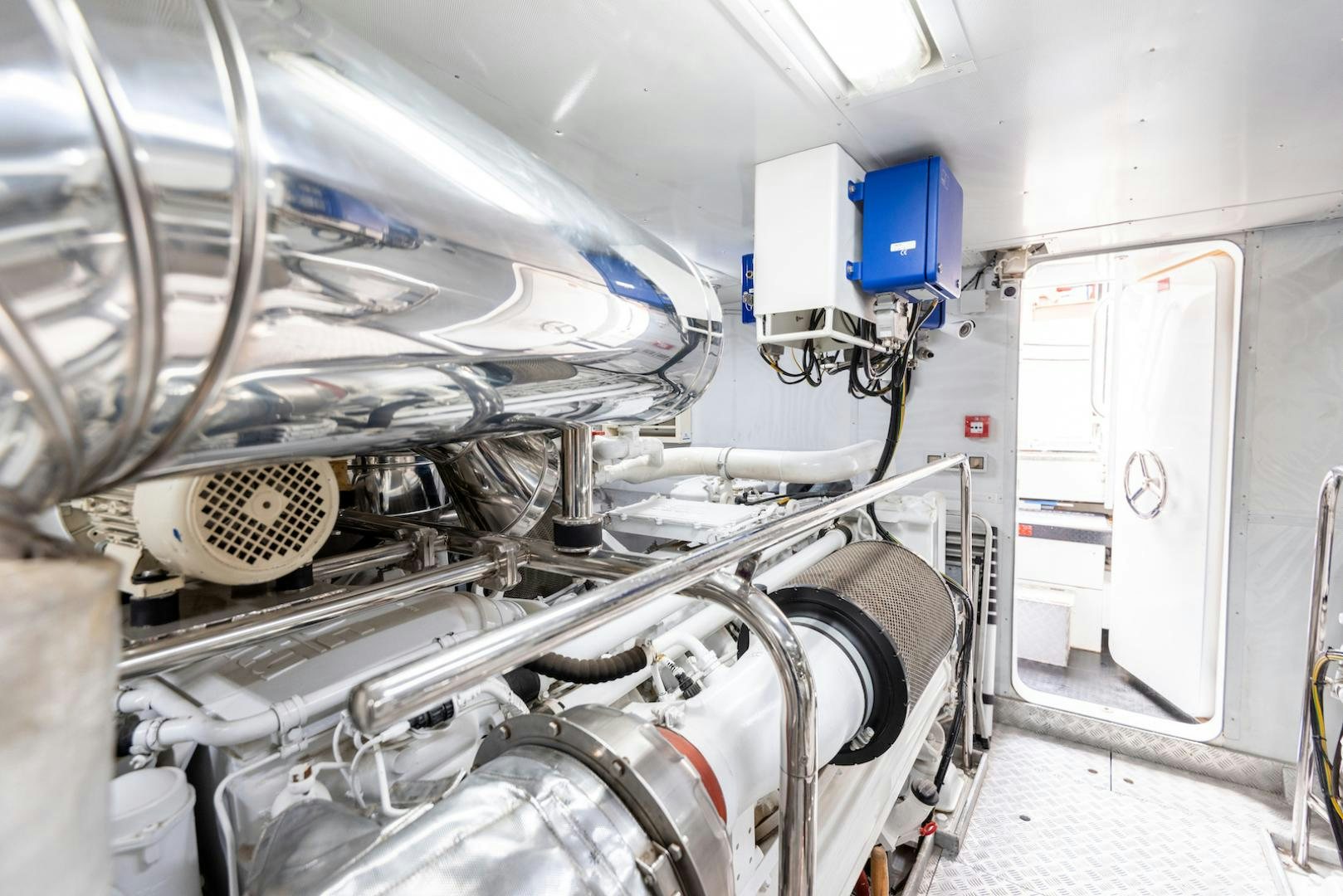 a close-up of a machine aboard SEA FALCON Yacht for Sale