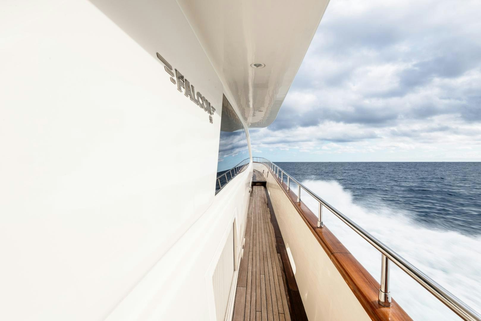 a boat on the water aboard SEA FALCON Yacht for Sale