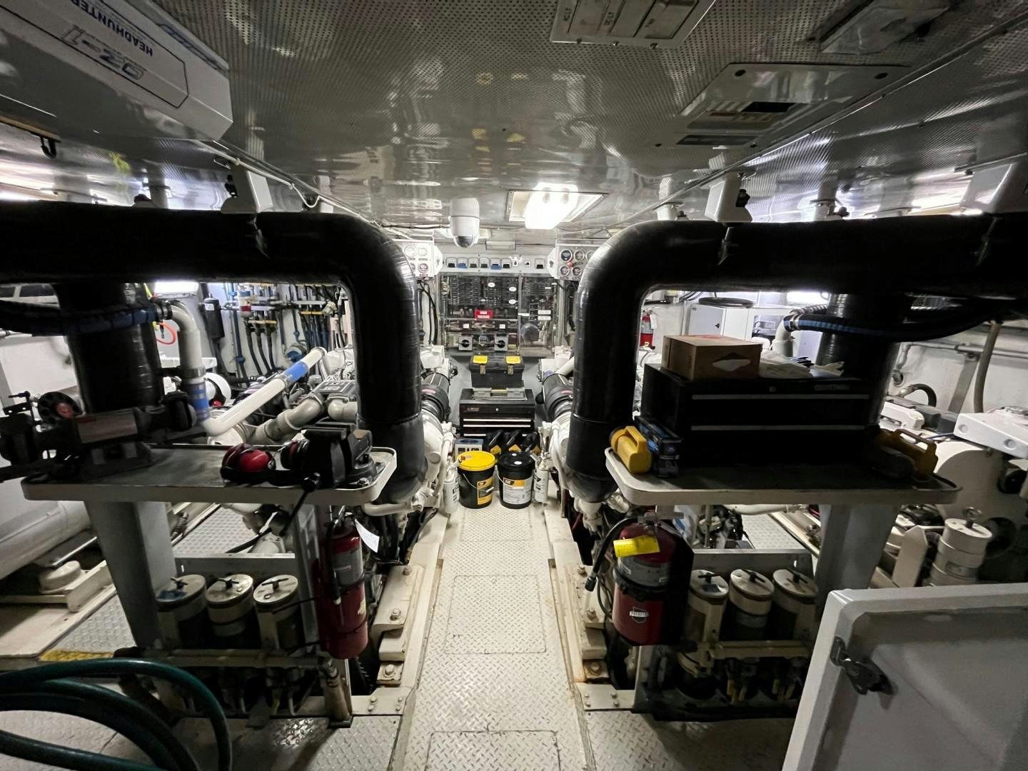 inside of a factory aboard CORDINA Yacht for Sale